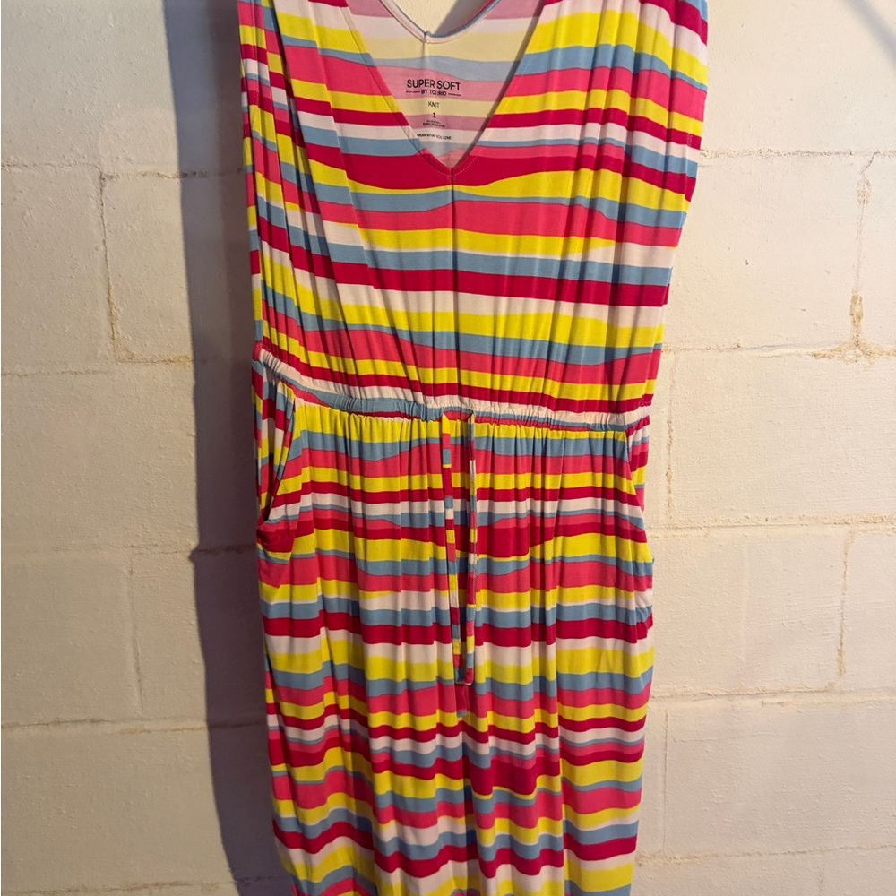 torrid Striped Knit dress in Pink, Yellow, Blue, White